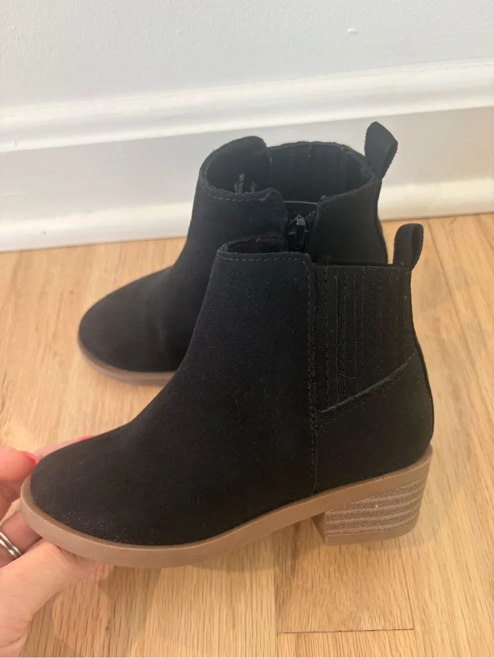 Wonder Nation Black Toddler Boots